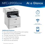 Brother MFC-L8900CDW Business Color Laser All-in-One Printer,  Dash Replenishment Ready - Image 3